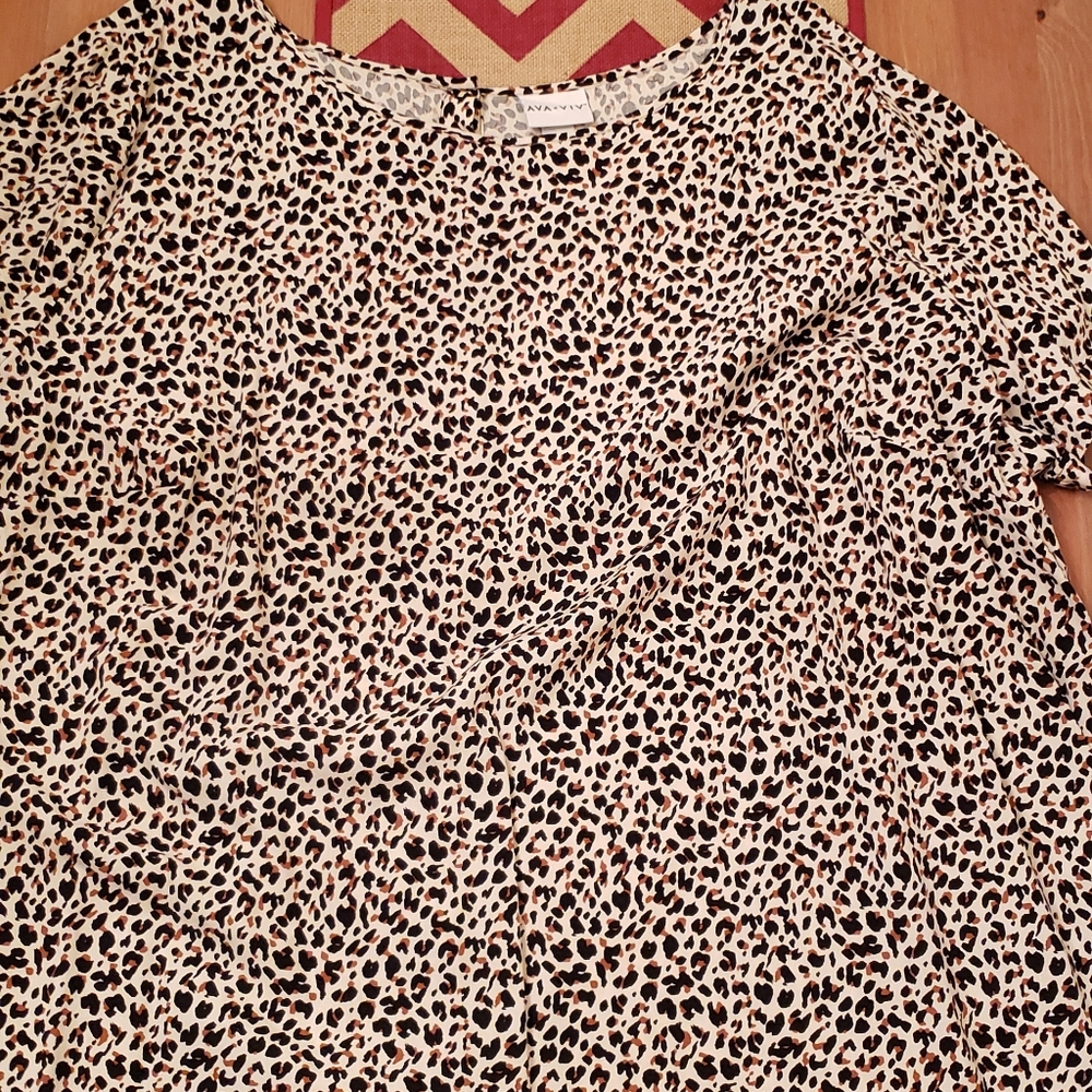 Ava Viv Leopard Blouse